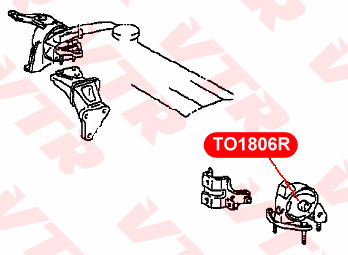 Сайлентблок задней подушки двигателя VTR TO1806R - изображение 1