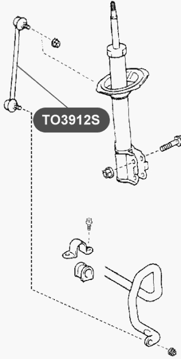 Тяга стабилизатора передней подвески VTR TO3912S - изображение 1