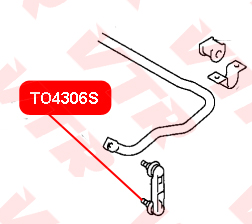 Тяга стабилизатора задней подвески VTR TO4306S - изображение 1
