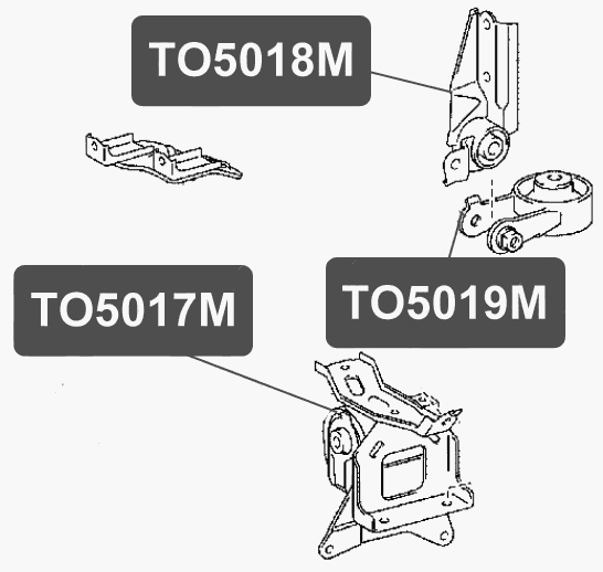 Подушка двигателя, задняя VTR TO5018M - изображение 1