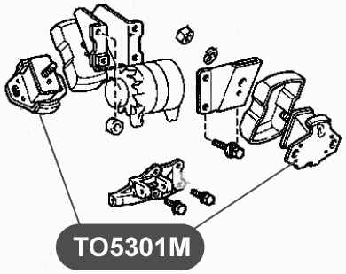 Подушка двигателя, передняя <b>VTR TO5301M</b> - изображение 1