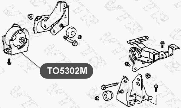 Подушка двигателя, передняя <b>VTR TO5302M</b> - изображение 1