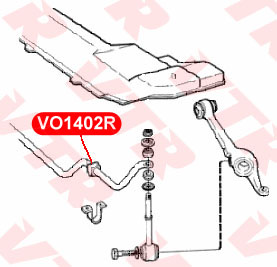 Втулка стабилизатора передней подвески VTR VO1402R - изображение 1