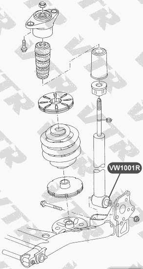 Втулка амортизатора задней подвески VTR VW1001R - изображение 1