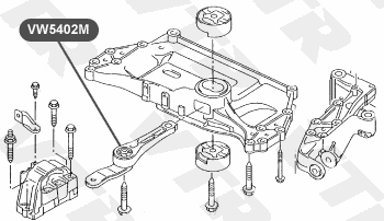 Подушка двигателя, задняя VTR VW5402M - изображение 1