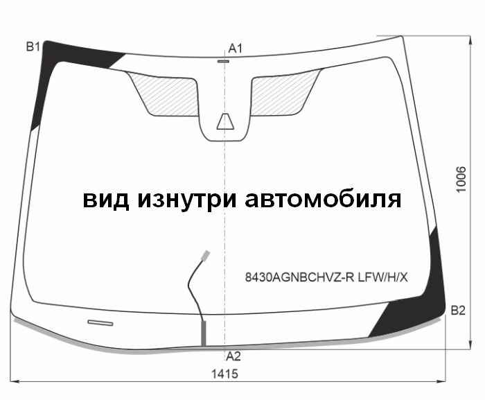 Стекло лобовое (Обогрев щеток / Камера / Молдинг) Toyota Corolla (E210) 18-22 <b>XYG 8430AGNBCHVZ-R LFW/H/X</b> - изображение