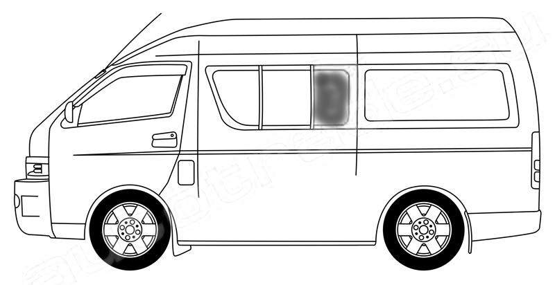 Стекло кузова переднее левое N3 TOYOTA HIACE / QUANTUM VAN 4 / 5D (STANDARD) 2005- <b>XYG RH200-4D/5D-R SF/LH3/X</b> - изображение
