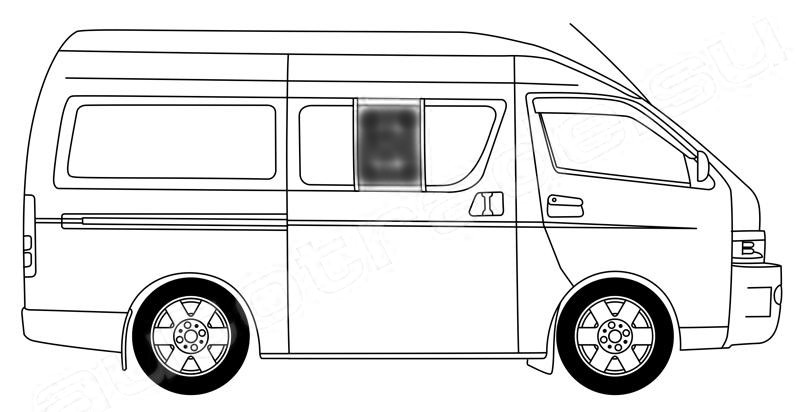 Стекло кузова переднее правое N2 TOYOTA HIACE / QUANTUM VAN 4 / 5D (STANDARD) 2005- <b>XYG RH200-4D/5D-R SF/RH2/X</b> - изображение