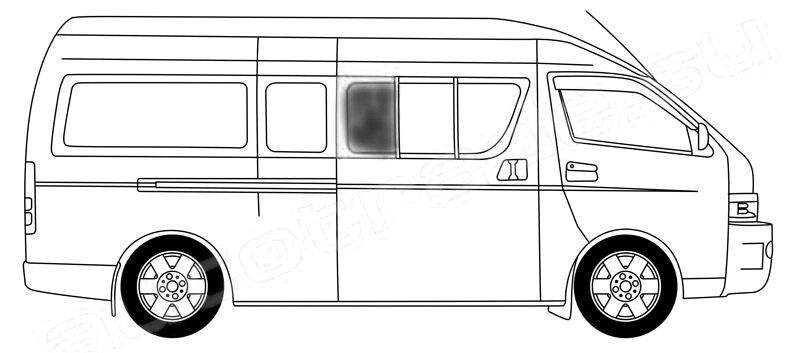 Стекло кузова переднее правое N3 OYOTA HIACE H200 (STANDARD) (левый руль) 04- <b>XYG RH200-ST-L SF/RH3/X</b> - изображение Стекло кузова переднее правое N3 OYOTA HIACE H200 (STANDARD) (левый руль) 04- <b>XYG RH200-ST-L SF/RH3/X</b> - изображение