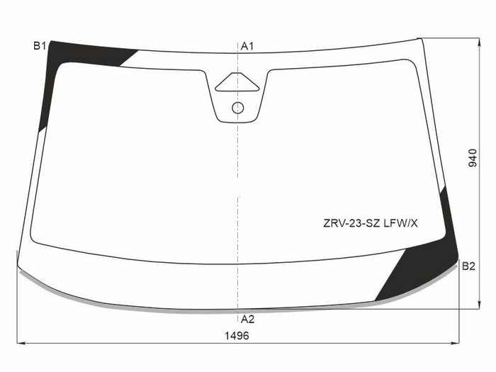 Стекло лобовое (Камера / Датчик дождя) Honda HR-V 22- / ZR-V 22- <b>XYG ZRV-23-SZ LFW/X</b> - изображение