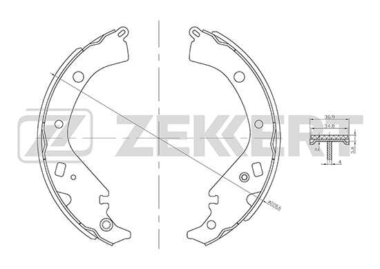 Колодки торм. бараб. зад <b>ZEKKERT BK-4111</b> - изображение