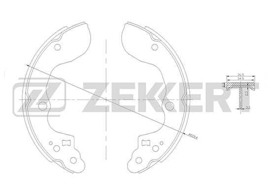 Колодки торм. бараб. зад <b>ZEKKERT BK-4112</b> - изображение