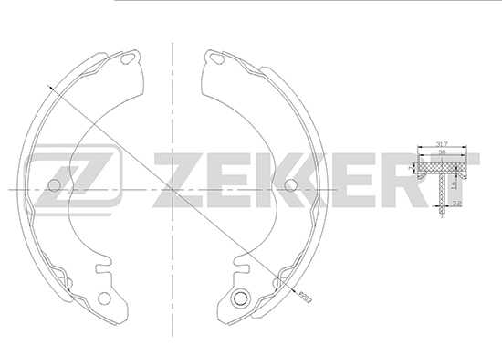 Колодки торм. бараб. зад <b>ZEKKERT BK-4114</b> - изображение Колодки торм. бараб. зад <b>ZEKKERT BK-4114</b> - изображение