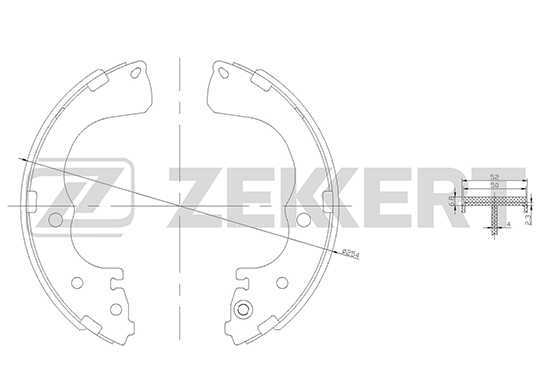 Колодки торм. бараб. зад <b>ZEKKERT BK-4173</b> - изображение Колодки торм. бараб. зад <b>ZEKKERT BK-4173</b> - изображение