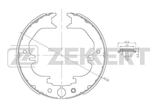 Колодки торм. бараб. зад Lexus GX (_J12_ _J15_) 02- LX (UZJ100) 02- Toyota LC 40 70 79- LC 80 <b>ZEKKERT BK-4183</b> - изображение