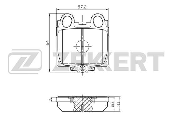Колодки торм. диск. зад <b>ZEKKERT BS-1861</b> - изображение