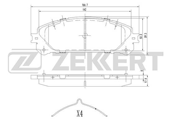 Колодки торм. диск. перед Lexus NX (AYZ1_) 14- RX III 08- Toyota Kluger II 07- Rav 4 IV 12- <b>ZEKKERT BS-1872</b> - изображен Колодки торм. диск. перед Lexus NX (AYZ1_) 14- RX III 08- Toyota Kluger II 07- Rav 4 IV 12- <b>ZEKKERT BS-1872</b> - изображение