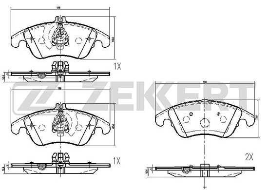 Колодки тормозной диск. перед Mercedes C-Class (204) 07- CLS (218) 11- E-Class (207) 09- E-Class (211 <b>ZEKKERT BS-1879</b> - изображение