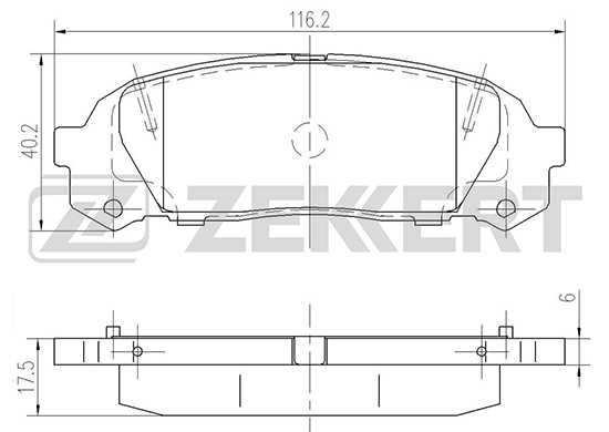 Колодки торм. диск. зад Toyota Chaser III 96- Cresta V 96- Mark II VI 96- <b>ZEKKERT BS-1942</b> - изображение