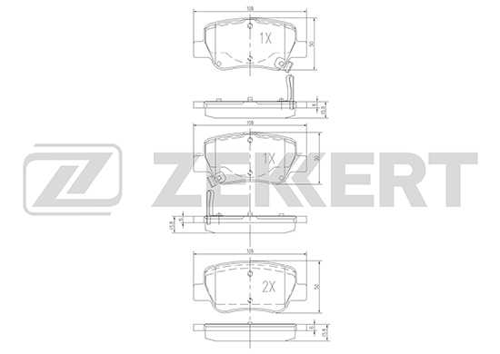 Колодки торм. диск. зад Toyota Avensis (T270) 09- <b>ZEKKERT BS-1946</b> - изображение