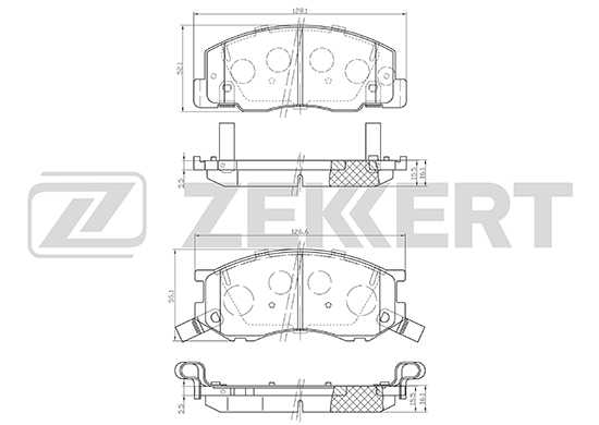 Колодки торм. диск. перед Toyota Previa (TCR1_ 2_) 90- Tarago 95- Town Ace (_M7/8_) 98- <b>ZEKKERT BS-2083</b> - изображение