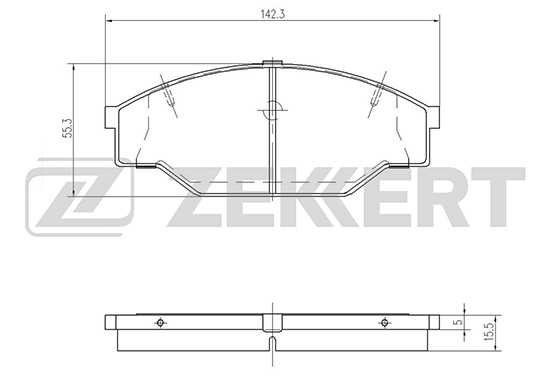 Колодки торм. диск. перед <b>ZEKKERT BS-2088</b> - изображение