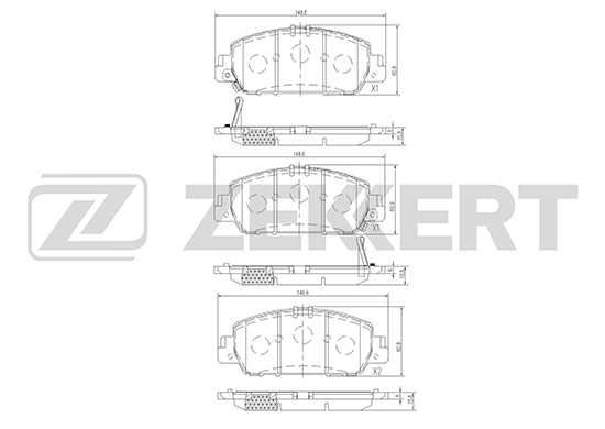 Колодки торм. диск. перед Honda Accord VIII 13- <b>ZEKKERT BS-2170</b> - изображение Колодки торм. диск. перед Honda Accord VIII 13- <b>ZEKKERT BS-2170</b> - изображение