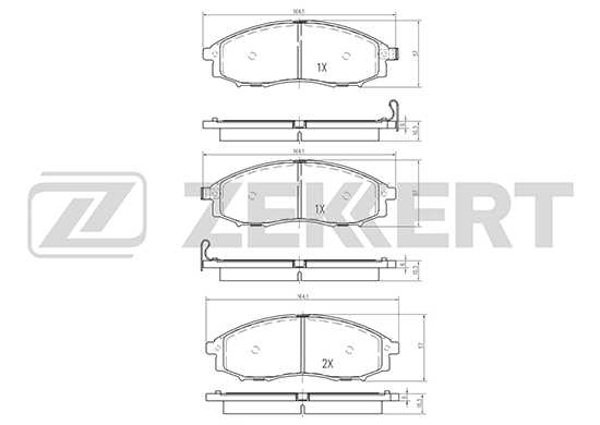 Колодки торм. диск. перед <b>ZEKKERT BS-2522</b> - изображение
