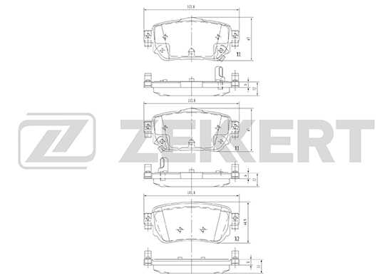Колодки тормозные <b>ZEKKERT BS-2524</b> - изображение
