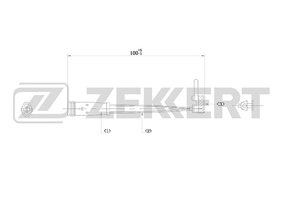 Датчик износа тормозных колодок MB C-Class (203 204) 00- E-Class (207 211 212) 02- S-Class (220 <b>ZEKKERT BS-8009</b> - изображение