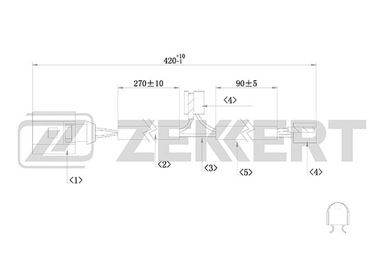 Датчик износа колодок <b>ZEKKERT BS-8045</b> - изображение