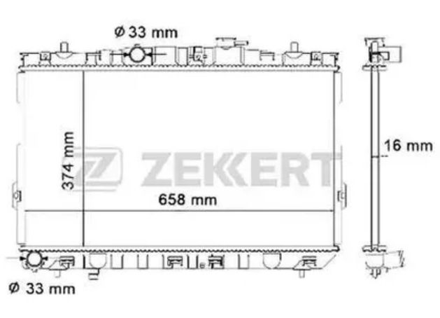 Радиатор охлаждения двигателя ZEKKERT MK-1153 - изображение 1