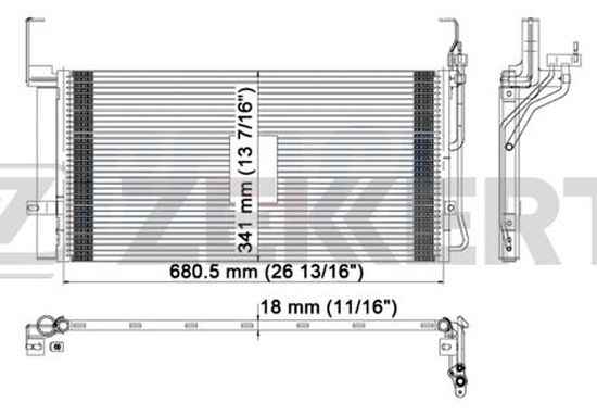 Конденсатор кондиционера ZEKKERT MK-3038 - изображение 1