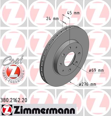 Диск торм MITS GALANT 06.01-> F <b>ZIMMERMANN 380216220</b> - изображение Диск торм MITS GALANT 06.01-> F <b>ZIMMERMANN 380216220</b> - изображение