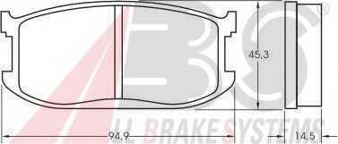 Колодки тормозные дисковые для MAZDA 323(BD,BF) <b>A.B.S. 36453 / 20760</b> - изображение Колодки тормозные дисковые для MAZDA 323(BD,BF) <b>A.B.S. 36453 / 20760</b> - изображение