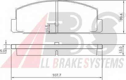 Колодки тормозные дисковые | зад | <b>A.B.S. 37067</b> - изображение Колодки тормозные дисковые | зад | <b>A.B.S. 37067</b> - изображение