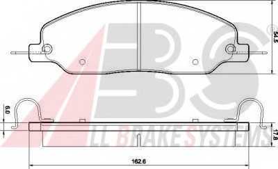 Колодки тормозные дисковые <b>A.B.S. 37662 / 24513</b> - изображение