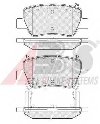 Колодки тормозные зад. TOYOTA Avensis 08-> <b>A.B.S. 37737</b> - изображение
