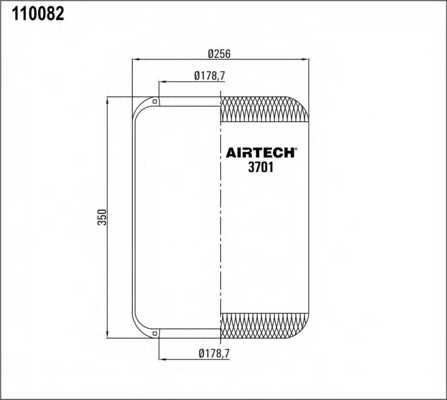 Кожух пневматической рессоры AIRTECH 110082 / 3701 - изображение 1