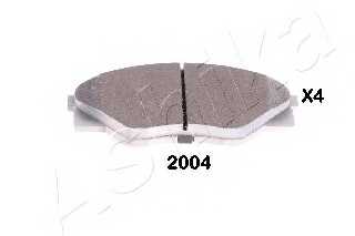 Колодки тормозные передние к- т TOYOTA HILUX Pick-up 2.5 06.2006- <b>ASHIKA 50022004</b> - изображение