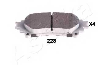 Колодки тормозные дисковые задний для LEXUS RX(AGL1#,GGL1#,GYL1#) / TOYOTA PRIUS PLUS(ZVW4#), PRIUS(NHP10#) <b>ASHIKA 51-02-228</b> - изображение