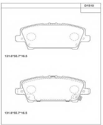 Колодки тормозные <b>ASIMCO KD1510</b> - изображение Колодки тормозные <b>ASIMCO KD1510</b> - изображение