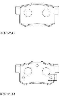 Колодки тормозные дисковые <b>ASIMCO KD1702</b> - изображение