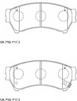 Колодки тормозные <b>ASIMCO KD3739</b> - изображение