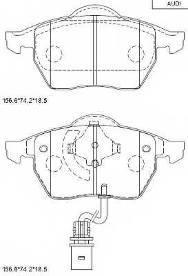 Колодки тормозные дисковые <b>ASIMCO KD7563</b> - изображение