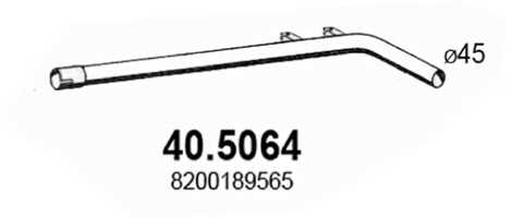 Труба выхлопного газа ASSO 40.5064 - изображение