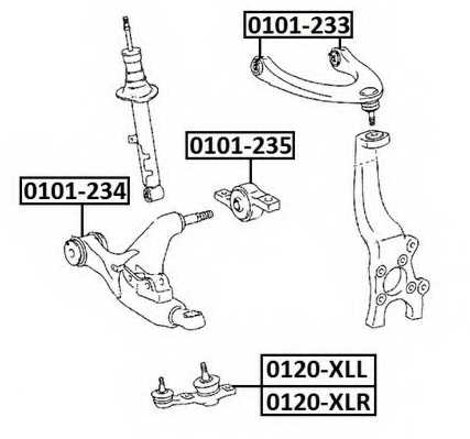 Сайлентблок переднего рычага 0101-234 <b>ASVA 0101234</b> - изображение