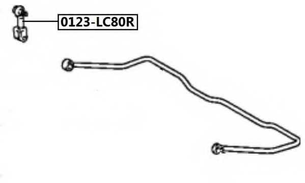 Стойка стабилизатора 0123LC80R <b>ASVA 0123-LC80R</b> - изображение