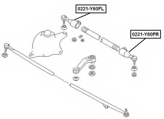 Наконечник поперечной рулевой тяги 0221Y60FR <b>ASVA 0221-Y60FR</b> - изображение