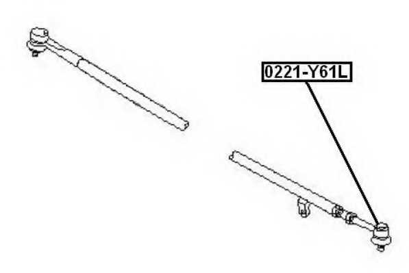 Наконечник поперечной рулевой тяги <b>ASVA 0221Y61L</b> - изображение